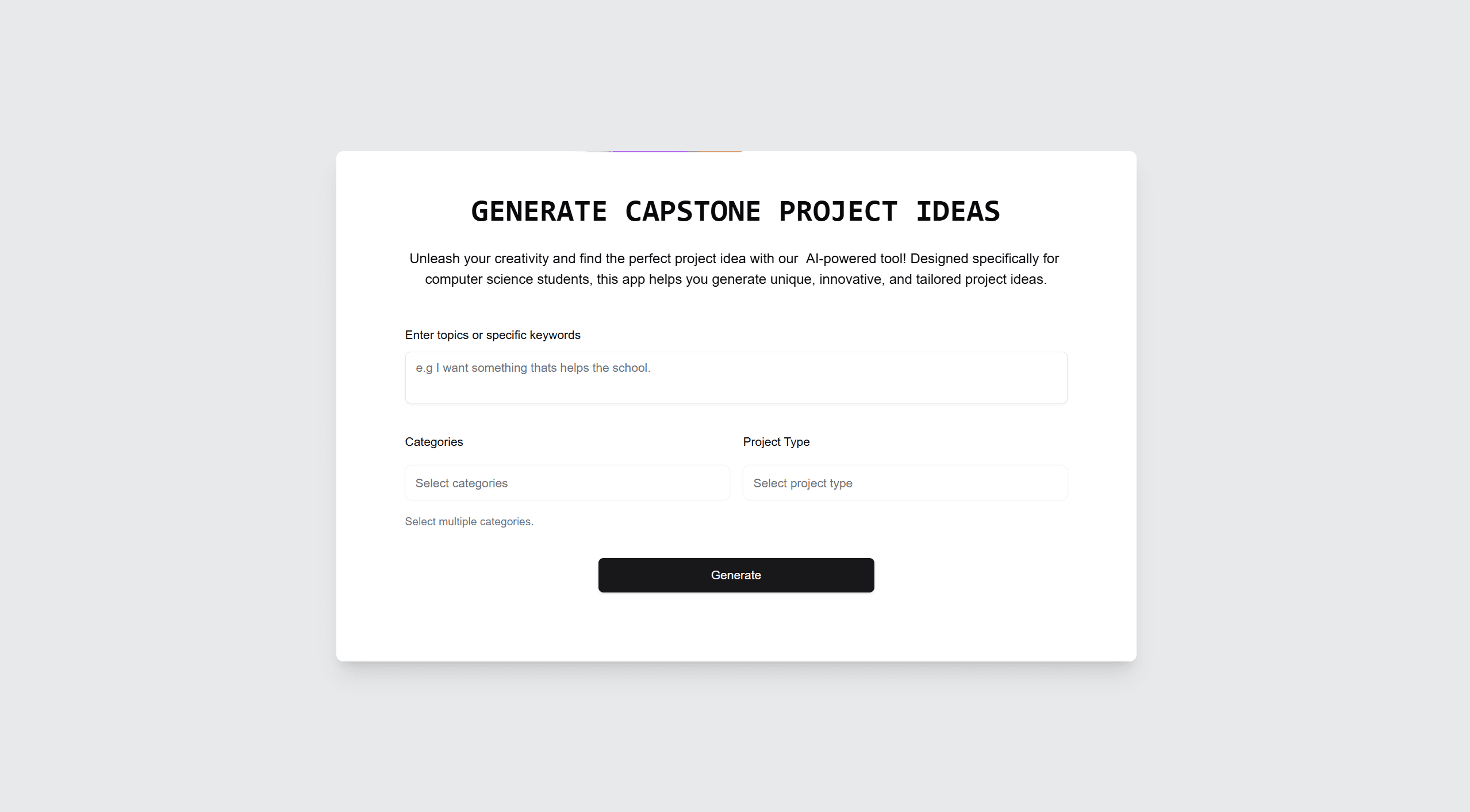 Capstone Generator